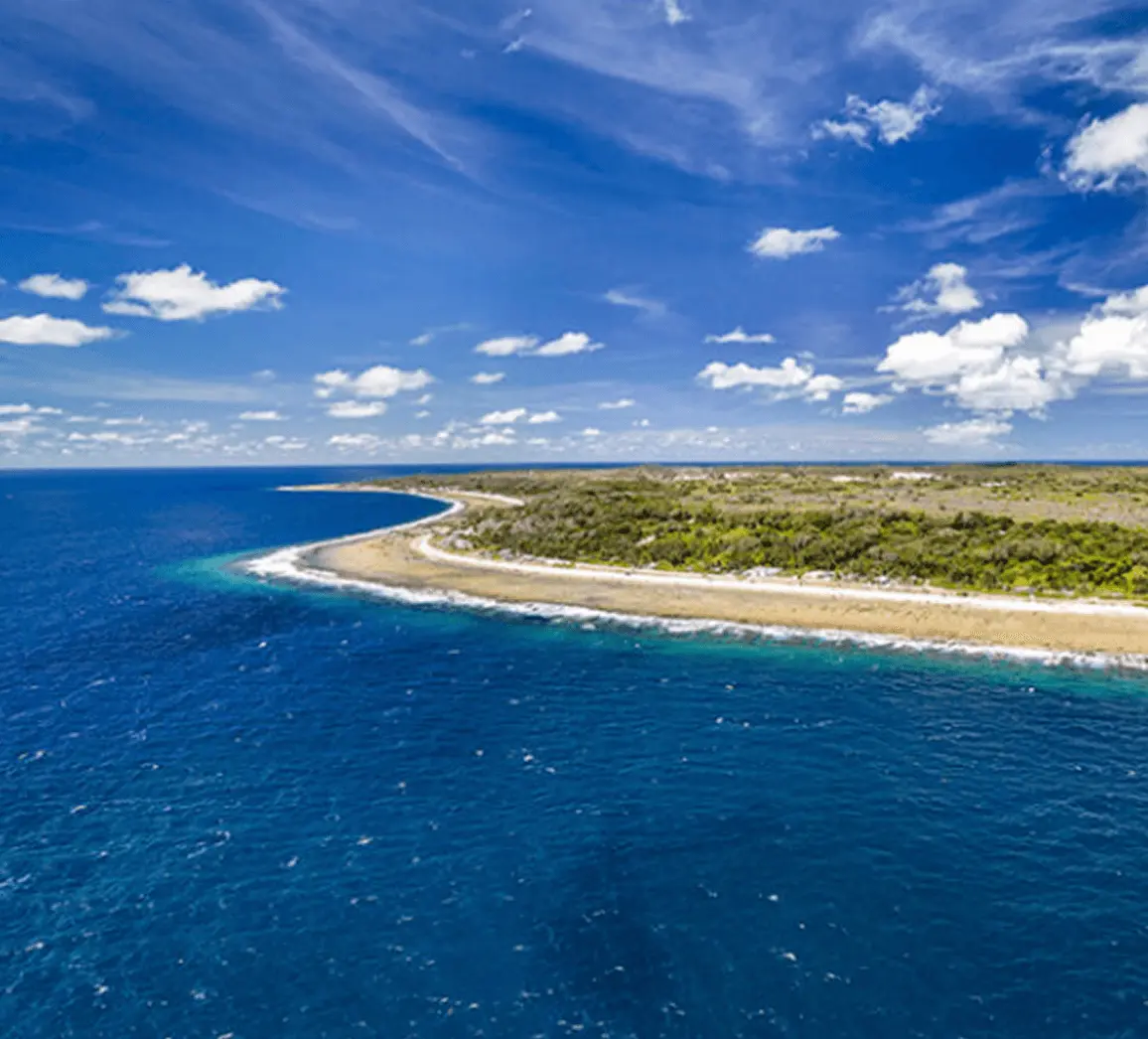 Nauru sea aerial view